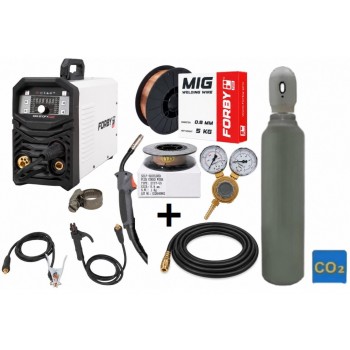 Pusautomačio KOMPLEKTAS FORBY® MIG 210FX LED (sinerginis) + priedai